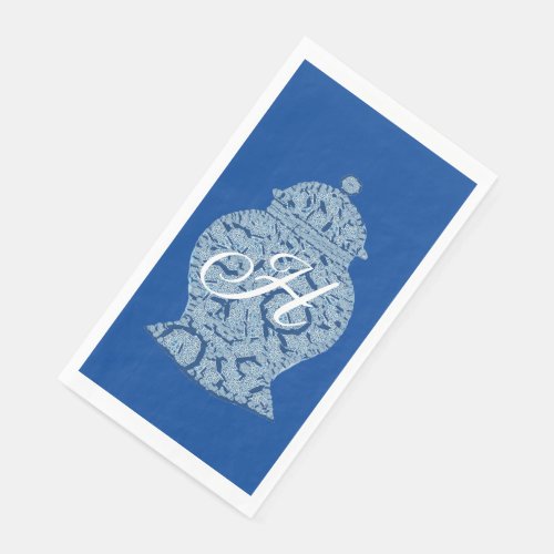 Royal Blue Jar Ginger Jars Mosaic  Paper Guest Towels