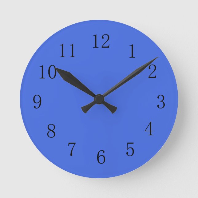 Royal Blue Kitchen Wall Clock (Front)