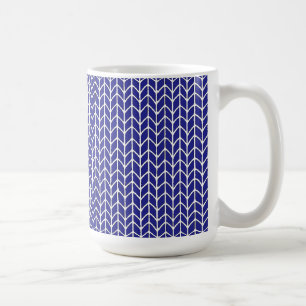 ROYAL BLUE KNIT Tall White Mug
