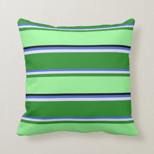 Royal Blue, Lavender, Forest Green, Green & Black Throw Pillow | Zazzle.com