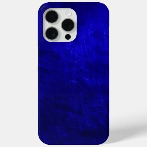 Royal Blue Leather iPhone 15 Pro Max Case