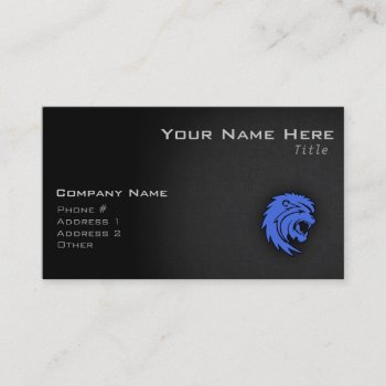 Royal Blue Leo Business Card by ColorStock at Zazzle