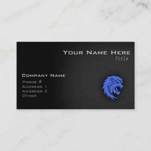 Royal Blue Leo Business Card