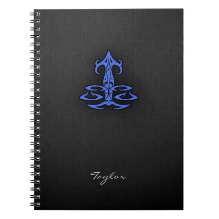 Royal Blue Libra Notebook