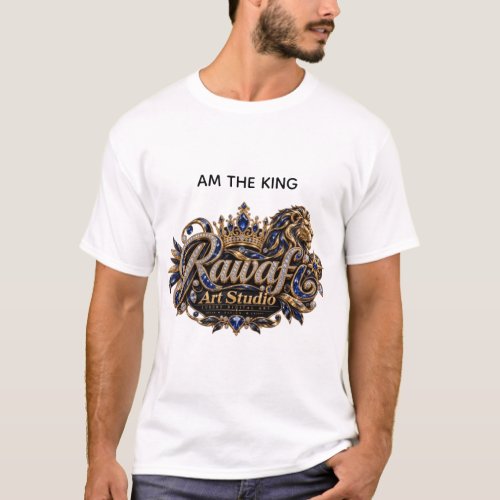 Royal Blue Lion Luxury Crest T-Shirt