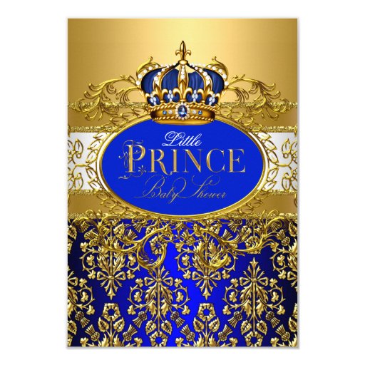 Baby Shower Invitations Prince Crown 2