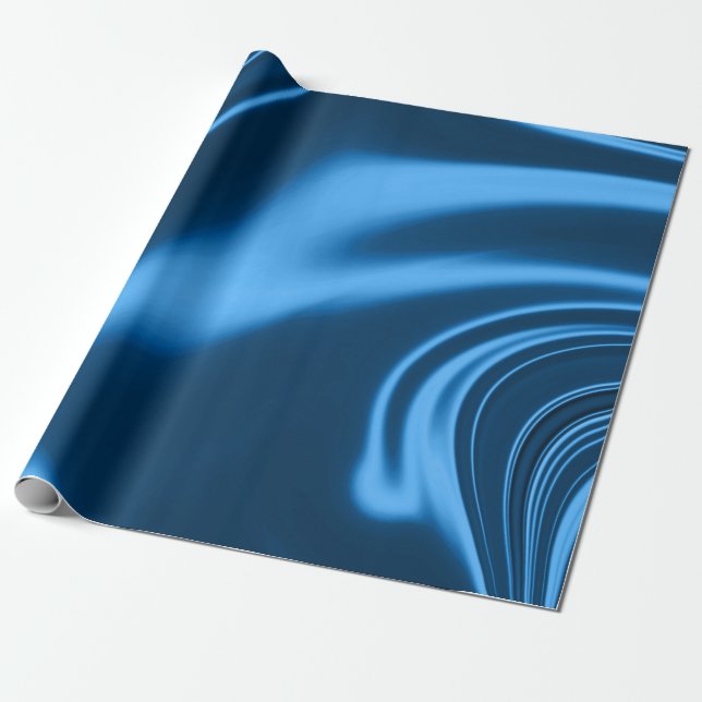 Royal blue luxury  BIRTHDAY WEDDING WRAP Wrapping Paper (Unrolled)