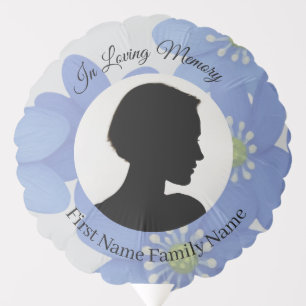 Royal blue memorial balloon