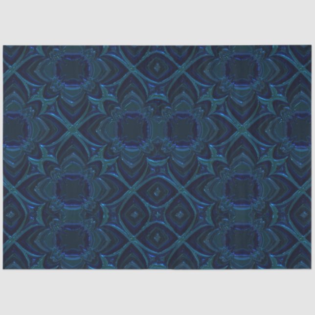 Royal Blue Metal Design Background  Decoupage Tissue Paper (Front)