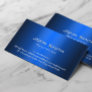 Royal Blue Metal Psychiatrist Business Card
