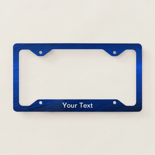 Royal Blue Metallic Graphic License Plate Frame (Front)