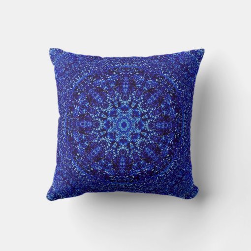Royal Blue Metallic Throw Pillow Zazzle