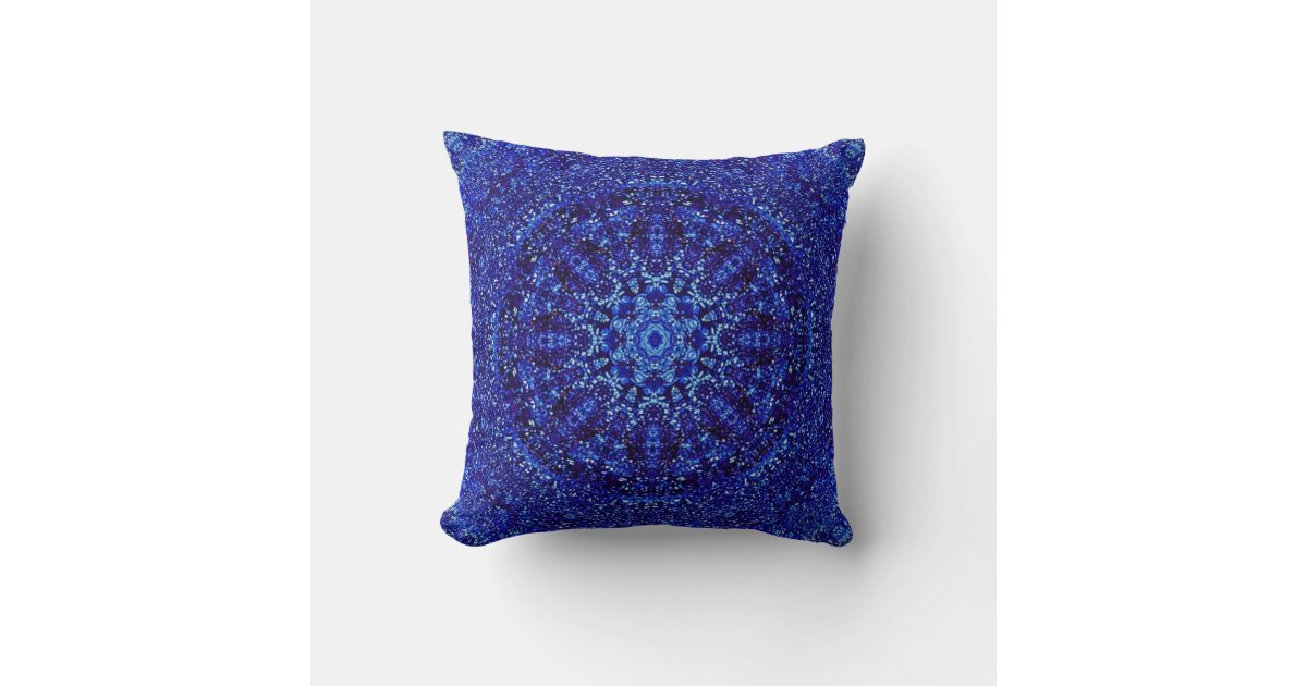 Royal Blue Metallic Throw Pillow Zazzle