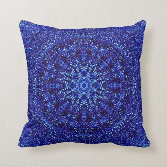 Royal Blue Metallic Throw Pillow Zazzle