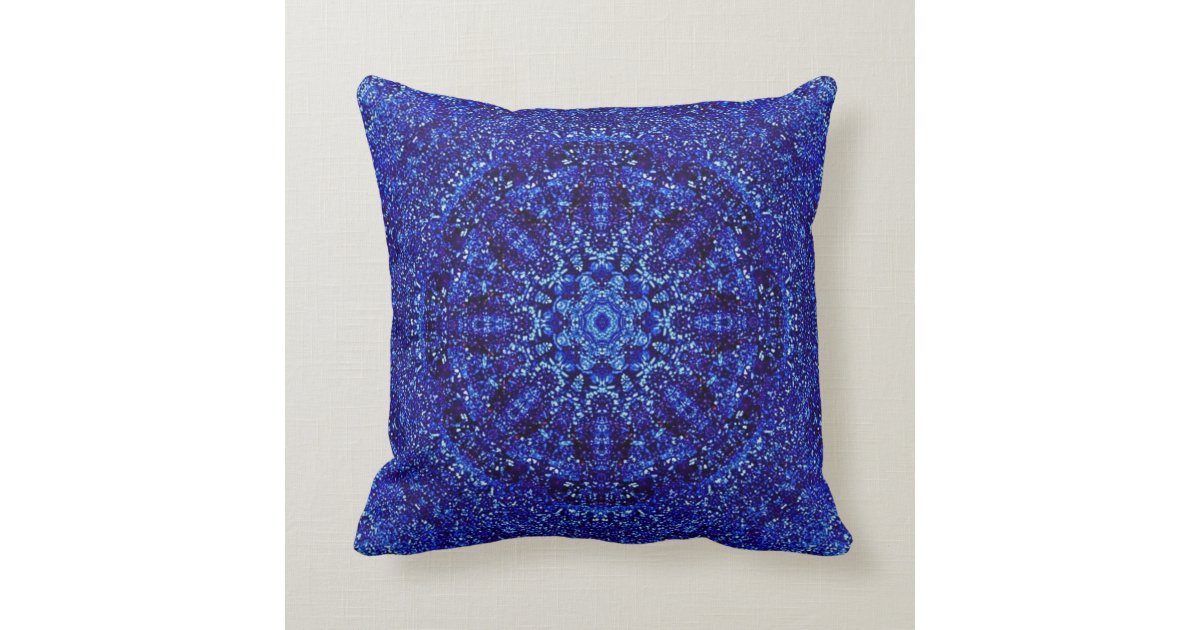 Royal Blue Metallic Throw Pillow