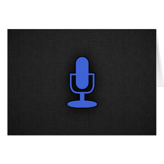 Royal Blue Microphone Cards (Front Horizontal)