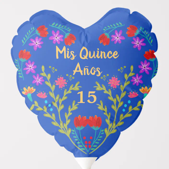 Royal Blue Mis Quince Anos Mexican 15th Birthday Balloon Zazzle Com