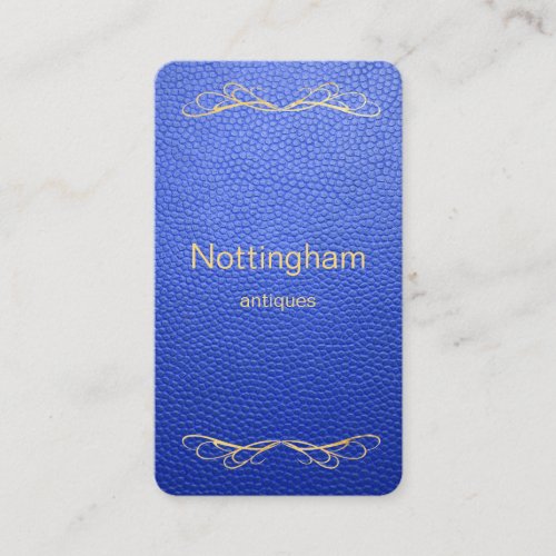 Royal Blue Mock Leather Instagram Style Business Card