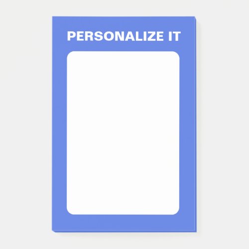 Royal Blue Modern Personalized Versatile Post_it Notes