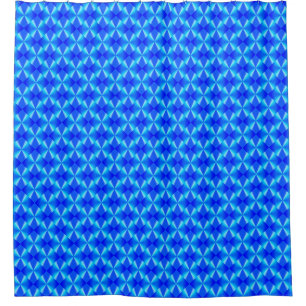 Royal Blue Modern Trendy Pattern Shower Curtain