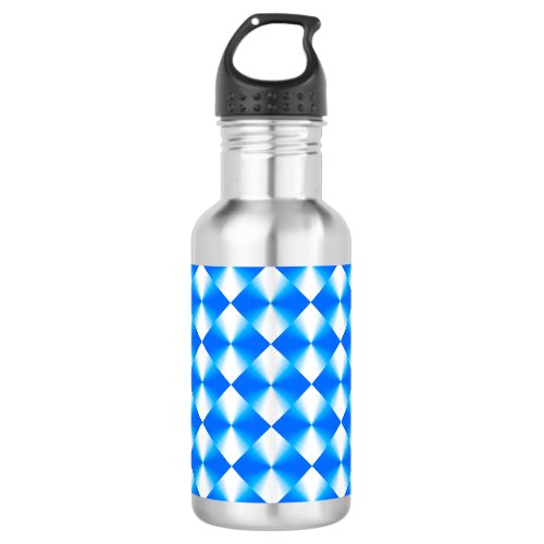 Royal Blue Modern Trendy Pattern Stainless Steel Water Bottle
