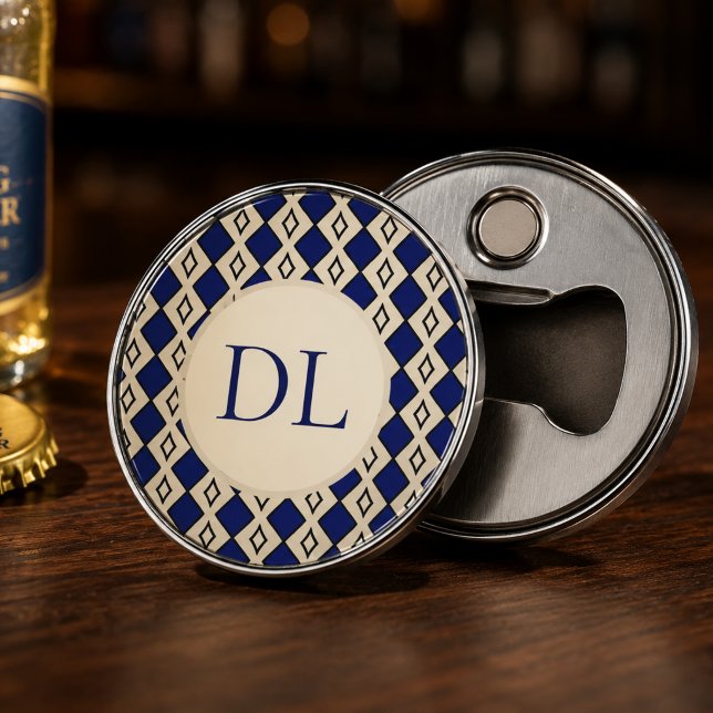Royal Blue Monogram Bottle Opener (Creator Uploaded)