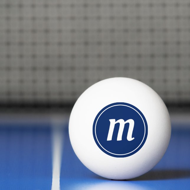 Royal Blue Monogram Personalized Ping Pong Balls (Net)