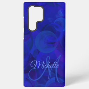 Royal Blue Monogram Personalized Samsung Galaxy S22 Ultra Case