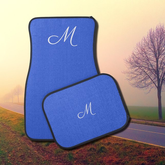 Royal  Blue -  monogrammed   Car Floor Mat (Creator Uploaded)
