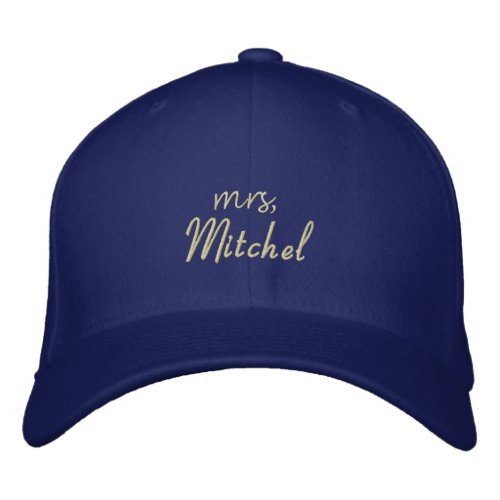 Royal Blue Mrs Bride Hat Wifey Hat Bride Gift Embroidered Baseball Cap