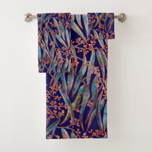 Royal Blue Mystical Eucalyptus Bath Towel Set