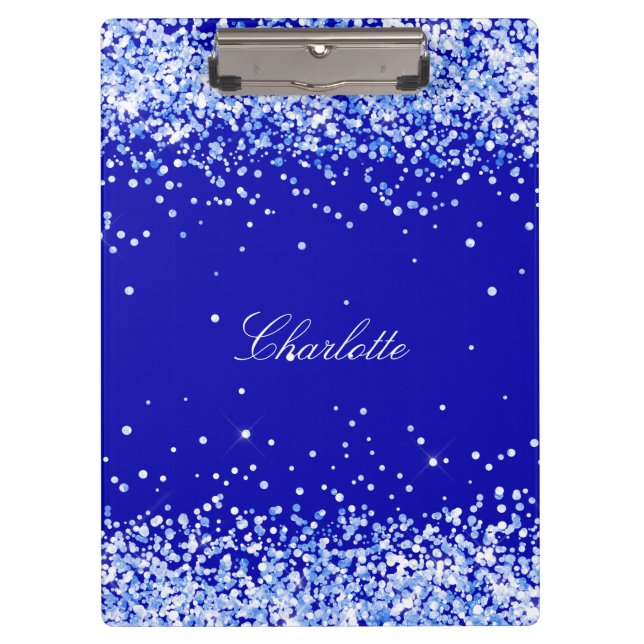 Royal blue name script clipboard (Front)