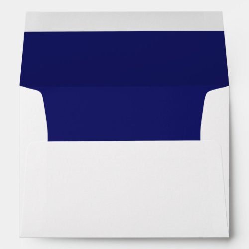 Royal Blue Navy Blue White A7 Inside Color Envelope
