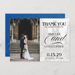 Royal Blue New York City Passport Thank You Card