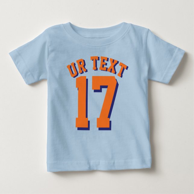 Royal Blue & Orange Baby | Sports Jersey Baby T-Shirt (Front)