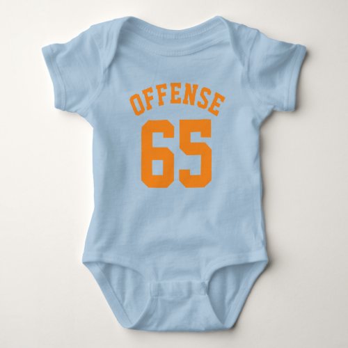 Royal Blue  Orange Baby  Sports Jersey Design Baby Bodysuit