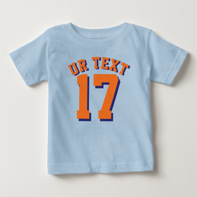 Royal Blue & Orange Baby | Sports Jersey T-Shirt (Front)