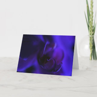 Royal Blue Orchid Blank Card, Exotic Floral Card