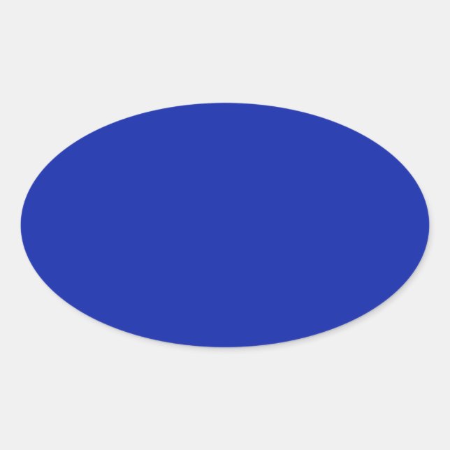 Royal Blue   Oval Sticker (Front)