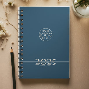 Royal Blue Overlapping Text Logo Weekly Planner