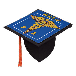 Royal Blue PA School Graduation Cap Topper