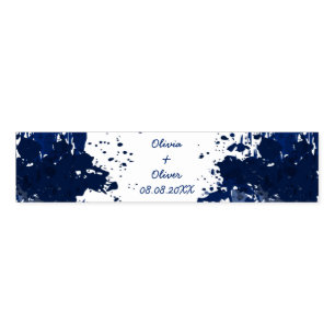 Royal Blue Paint Splatter - Napkin Bands