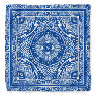 Royal Blue Pattern Bandana