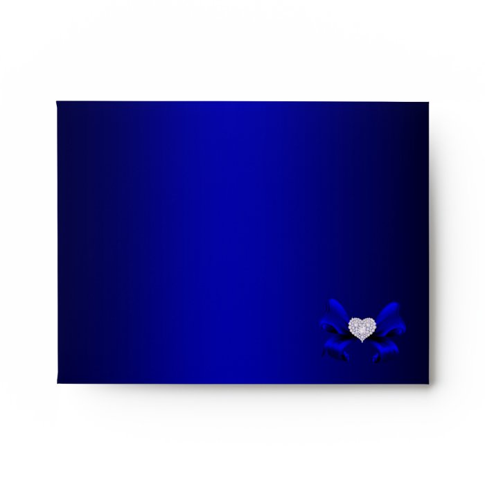 Royal Blue Peacock Note Envelope