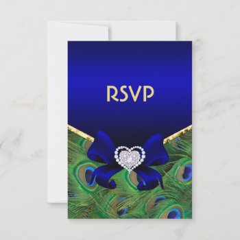 Royal Blue  Peacock Rsvp by Wedding_Trends at Zazzle
