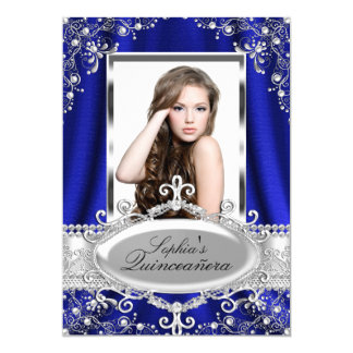 Blue Quinceanera Invitations 4