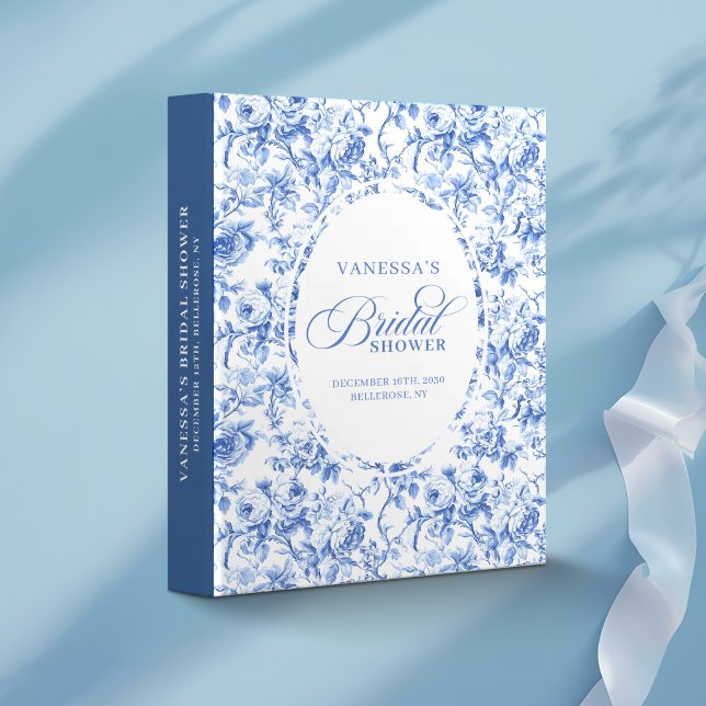 Royal Blue Personalized Bridal Shower Ring Binder (Royal Blue Personalized Bridal Shower Ring Binder)