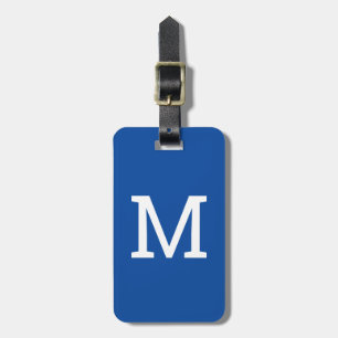 Royal Blue Personalized Initial Luggage Tag