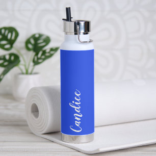 Royal Blue Personalized Wedding Bridesmaid Water Bottle