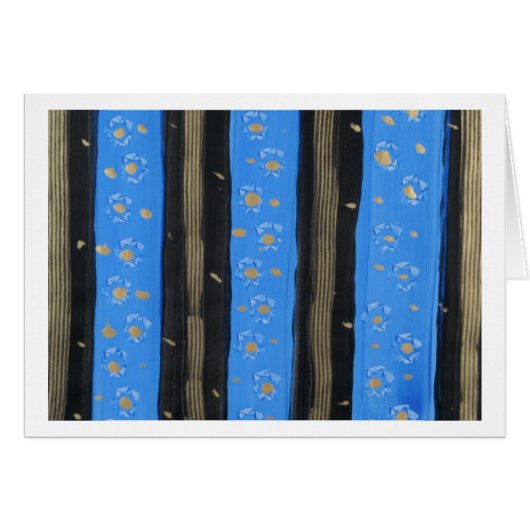 Royal Blue Petals Cards (Front Horizontal)